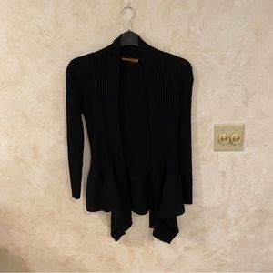 belldini black rubbed cardigan long sleeve large open front sweater